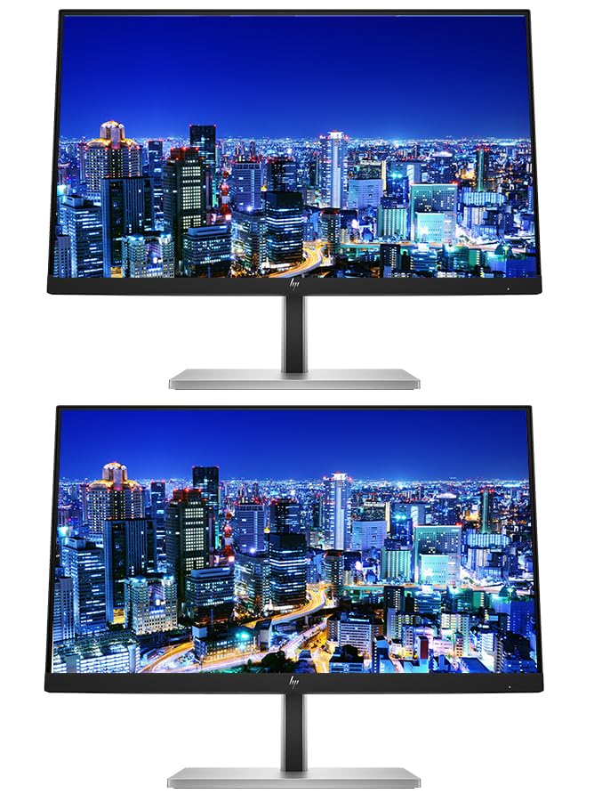 Hp Elitedisplay E24Q G5 24 Inch Quad Hd 2560 X 1440 Led-Backlit Lcd Ips Monitor, 2-Pack Bundle With Hdmi, Usb Hub, And Display P