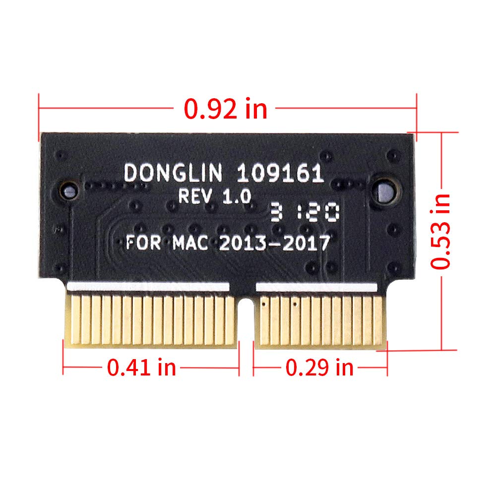 Huyun M.2 Nvme Ssd Convert Adapter For Macbook Air Pro Retina Mid 2013 2014 2015 2016 2017 Nvme & Ahci Ssd Upgraded Fit For A1465 A1466 A1398 A1502 (1X M.2 Nvme Ssd Convert Adapter)