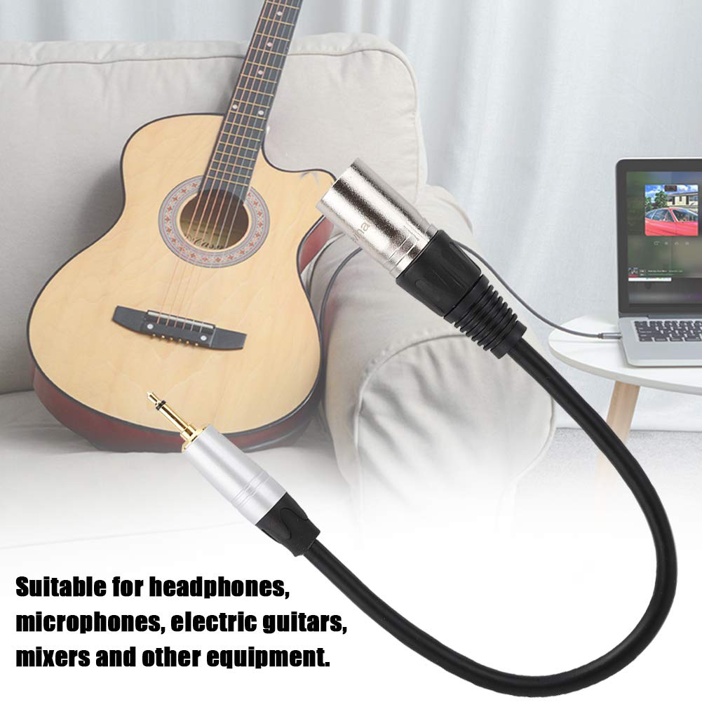 Wendry Gold Plated 3.5Mm Trs To Xlr3M Stereo Cable, Mono Male To 3Pin Xlr Male Pvc Exterior Zinc Alloy Shell Adapter Cable(0.)