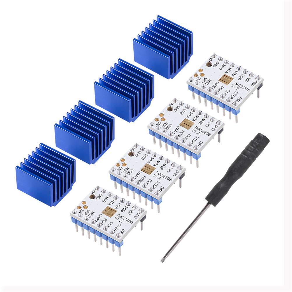 4Pcs Tmc2208 3D Printer Stepper Motor Driver Tmc2208 V1.2 Stepstick Stepper Driver Module Carrier With Heat Sink Screwdriver For