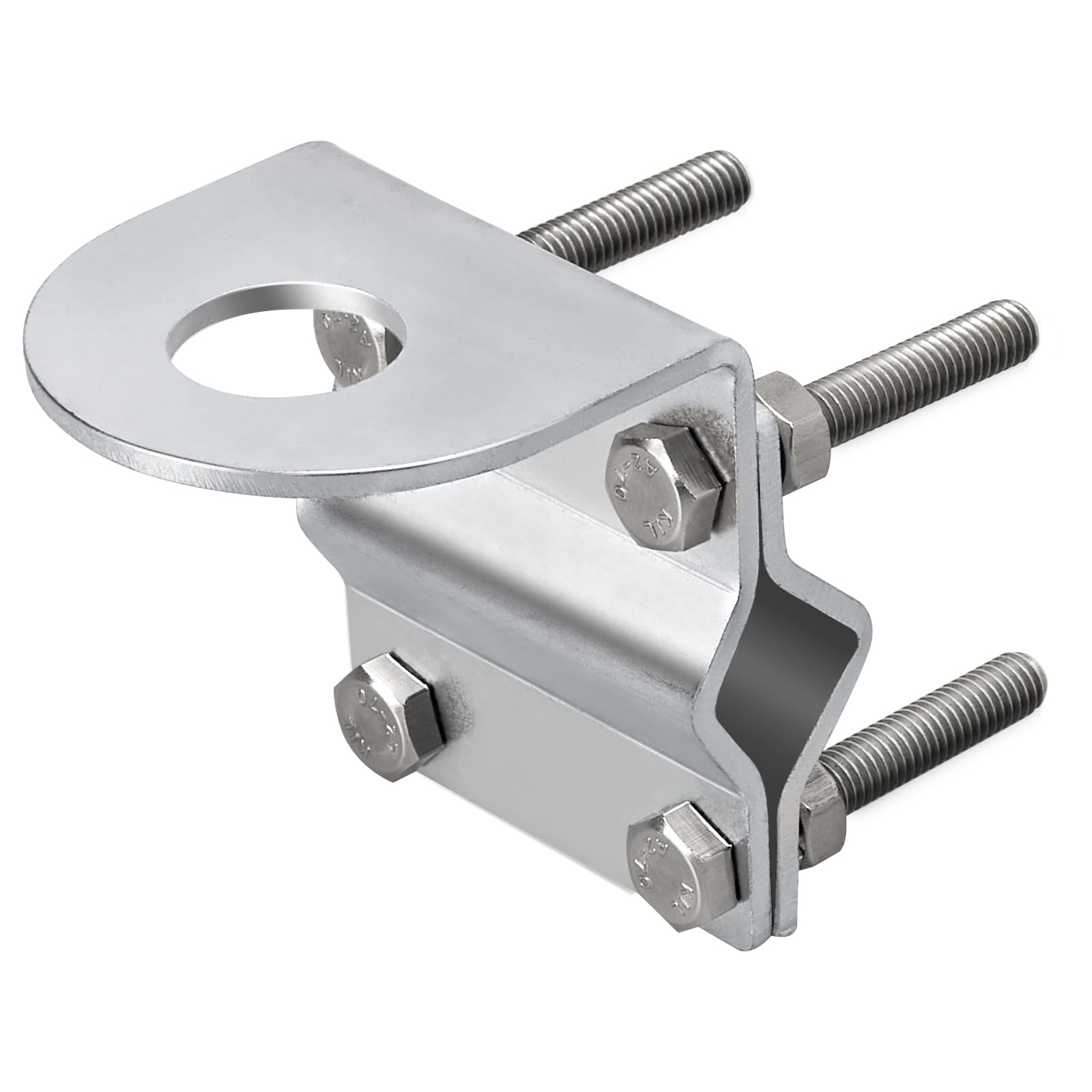 Anina NMO Roll Bar Mirror Antenna Mount, Tubular Bracket for NMO, Sirius XM Aerial Universal Heavy Duty Steel Antenna Stand for 