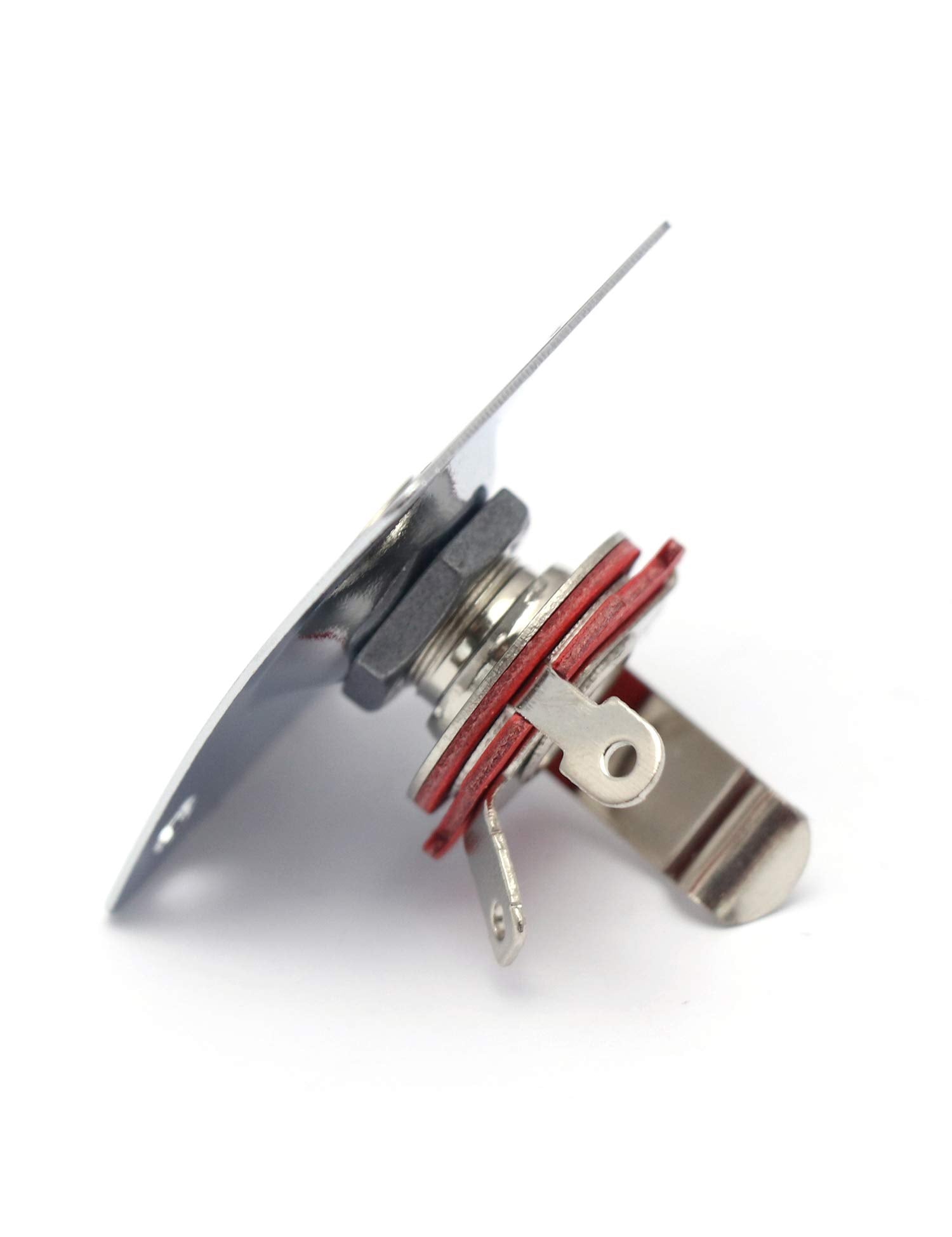 Metallor Output Input Jack Plate Socket For Tele Sg Style Electric Guitar Parts Replacement Chrome.