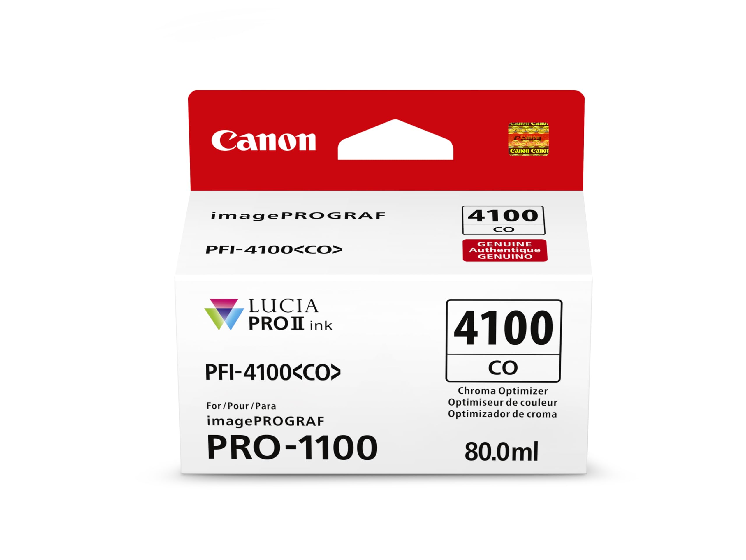 Canon PFI-4100 Genuine Chroma Optimizer Ink Tank, Compatible with imagePROGRAF PRO-1100 Printers