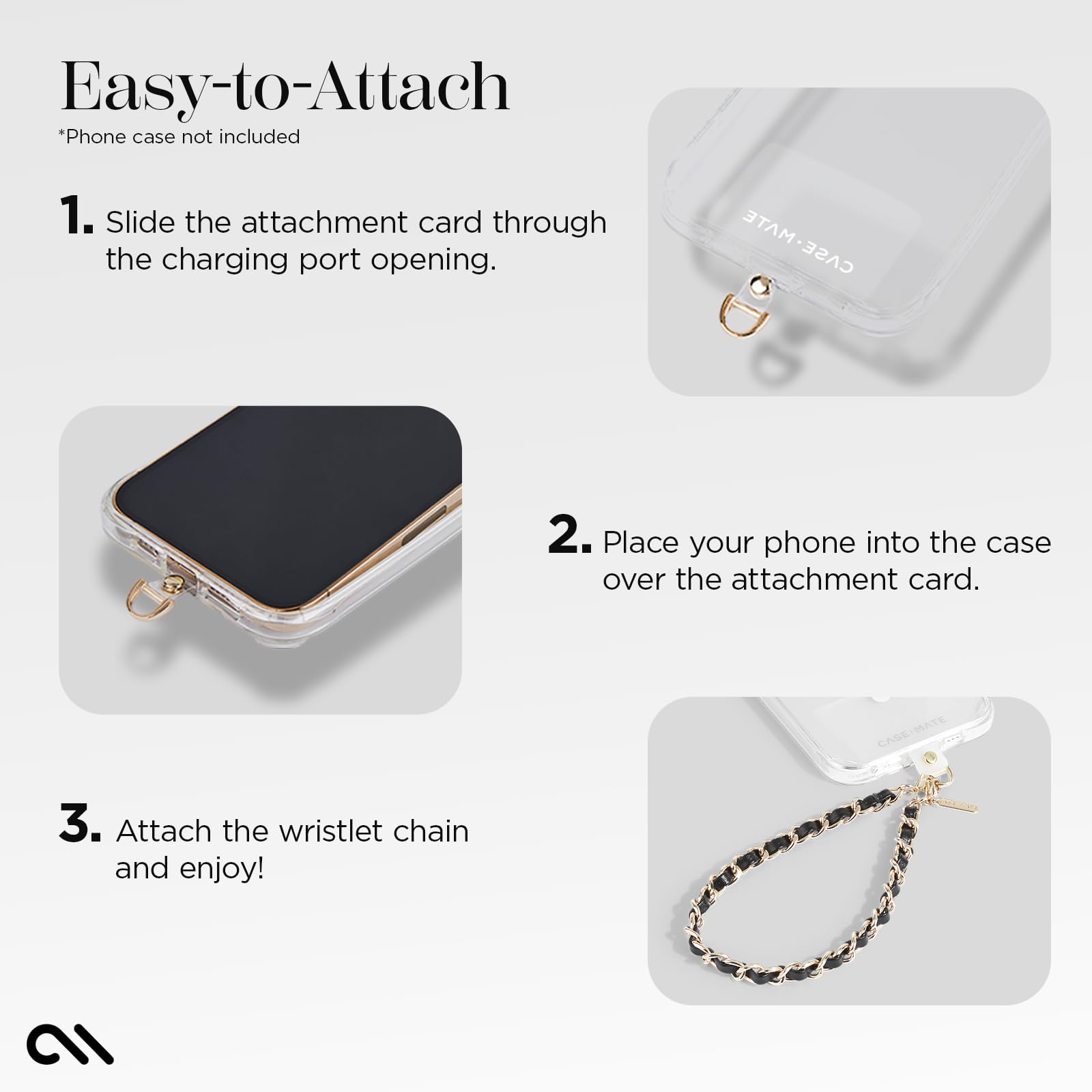 Case Mate Phone Charm | Detachable Anti Theft Phone Strap | Hands Free Iphone Wrist Strap For Women | Phone Chain Wristlet   Fit