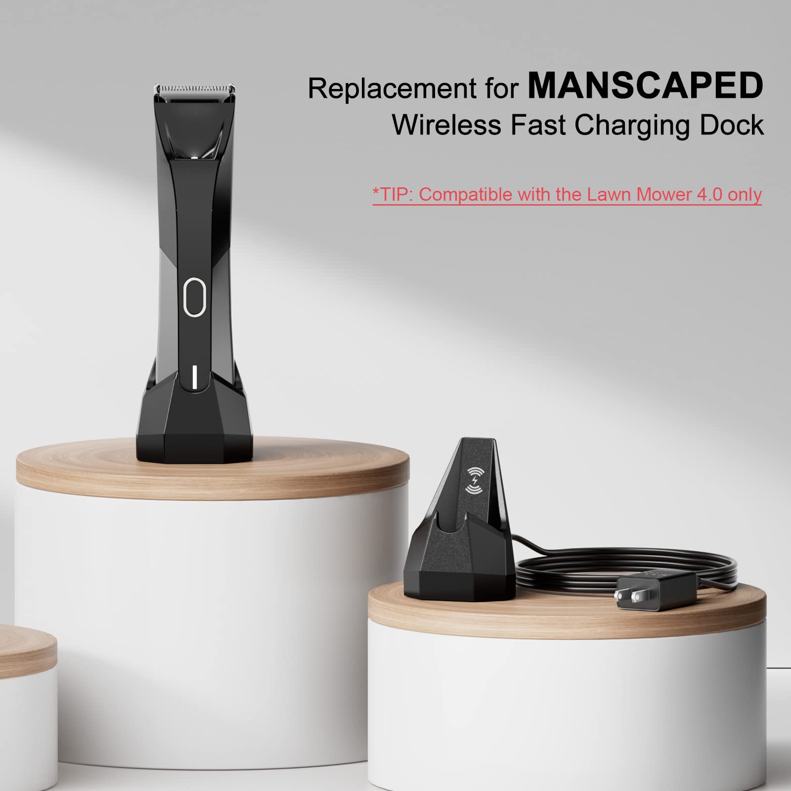 Fgieu Charging Dock Replacement For Manscaped 4.0, Wireless Charging Stand Base Compatible With Manscaped The Lawn Mower 4.0 Ele