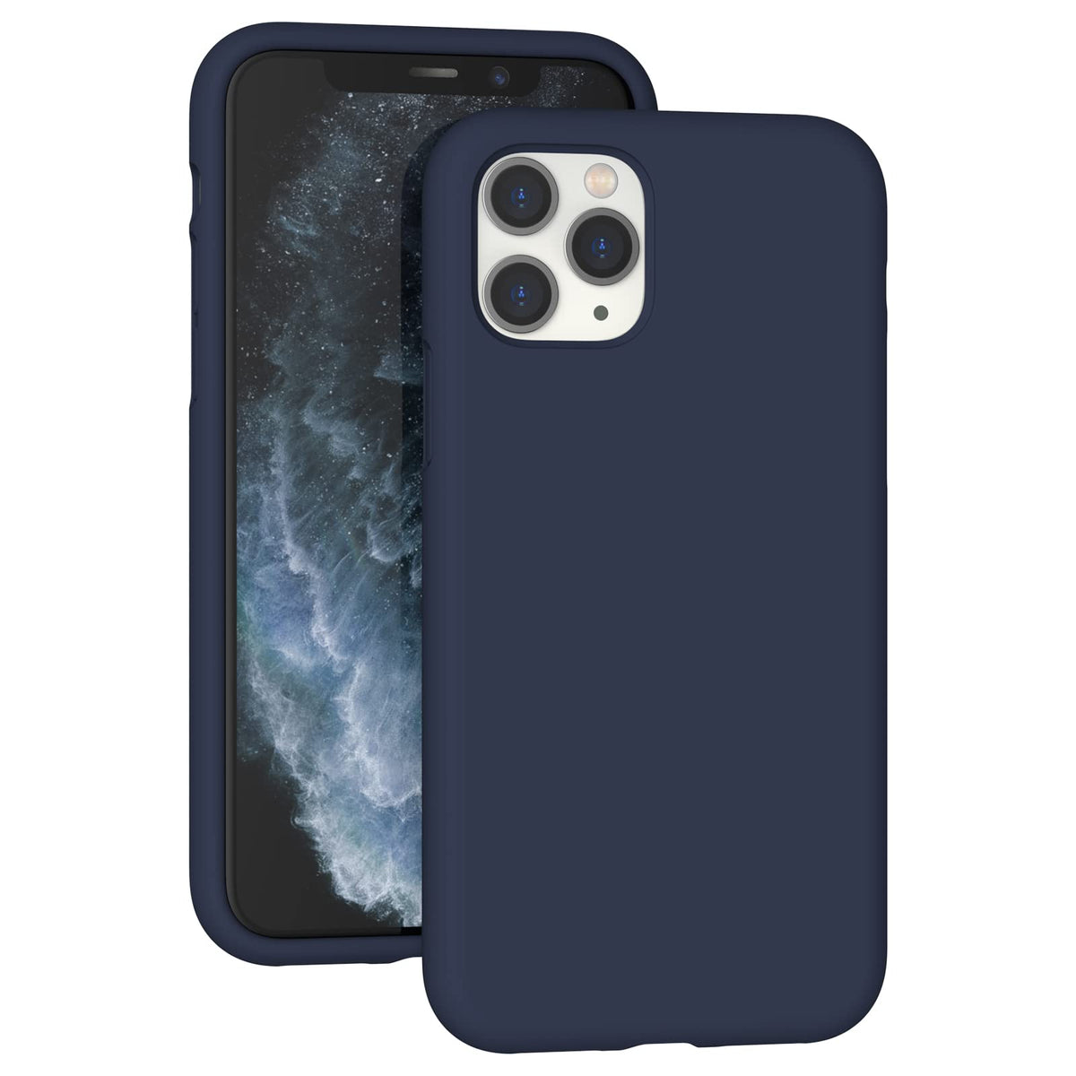 K Tomoto Compatible With Iphone 11 Pro Max Case, Drop Protection Liquid Silicone Gel Rubber Full Body Bumper Cover With Soft Mic