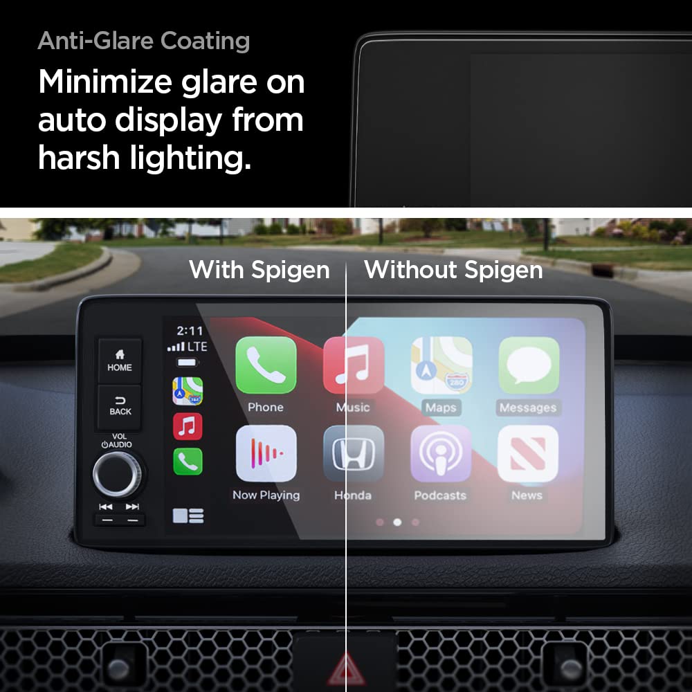 Spigen Tempered Glass Screen Protector [Glastr Slim] Designed For Honda Civic (2025 2022), Cr V (2025 2023) Hr V (2025 2023) 7 Inch Touchscreen   Matte/Anti Finger Print