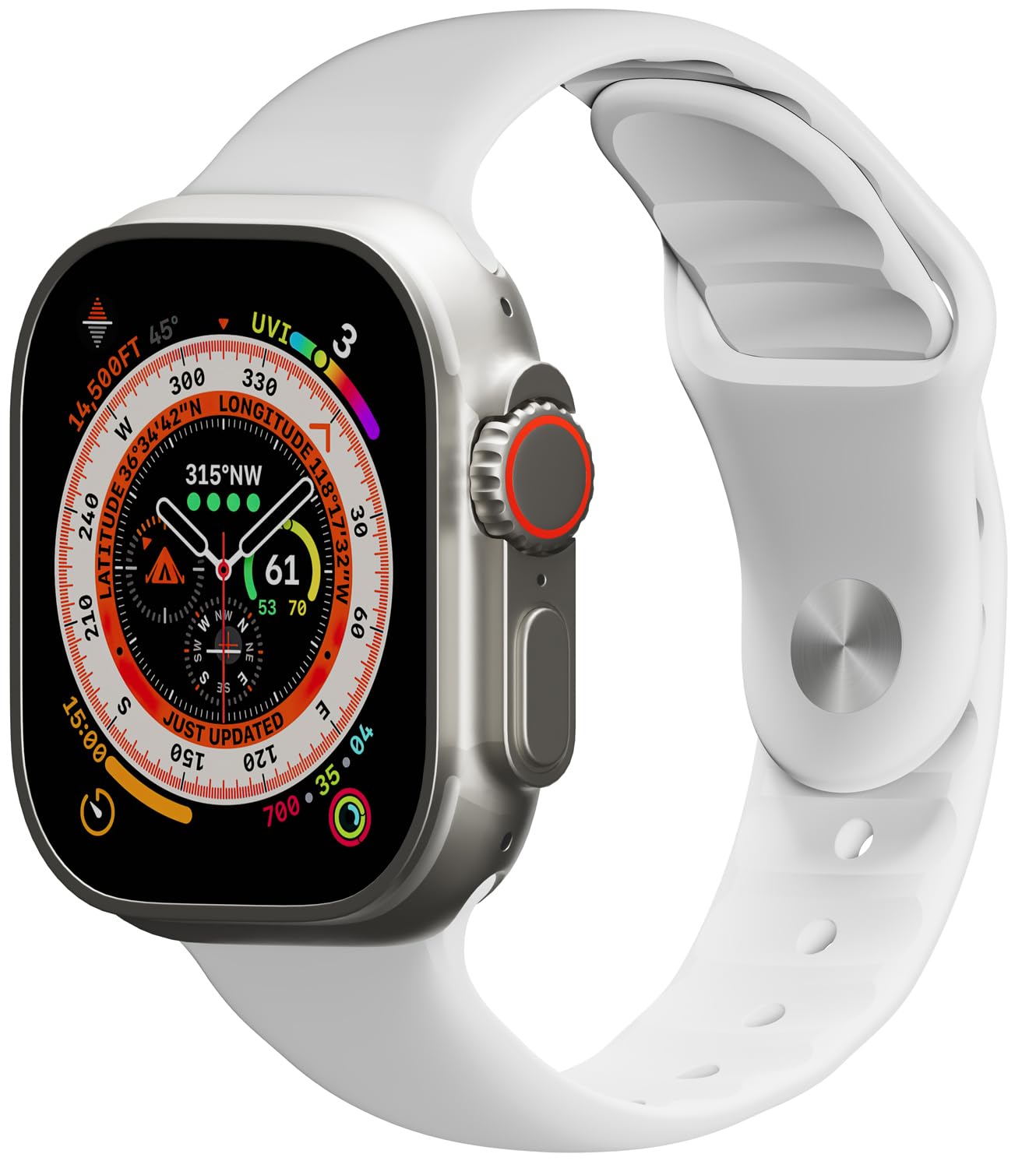HeiKe Silicone Sport Band Compatible with Apple Watch Band 49mm 46mm 45mm 44mm 42mm 41mm 40mm 38mm Men Women,Soft Waterproof Wri
