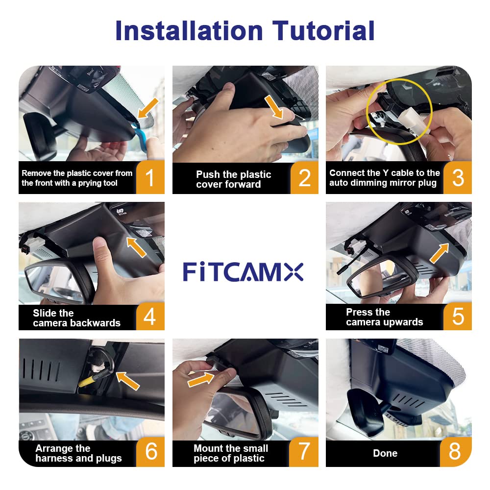 Fitcamx 4K Dash Cam Suitable For Genesis Gv70 2022 2025 2.5T Standard 3.5T Sport Jk1 (Has Auto Dimming), Oem Style, Uhd 2160P Vi