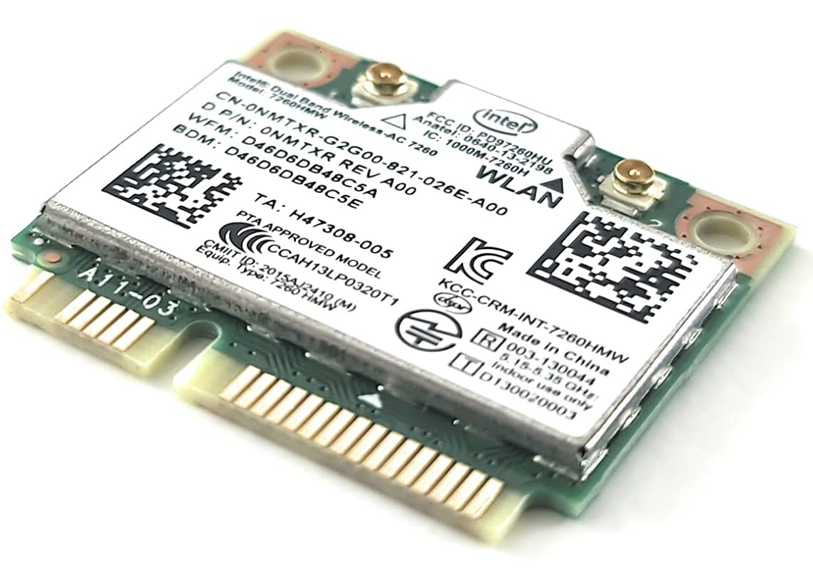 Intel Dual Band Wireless-Ac 7260 2X2 Network Plus Bluetooth Adapter (7260.Hmwwb.R)