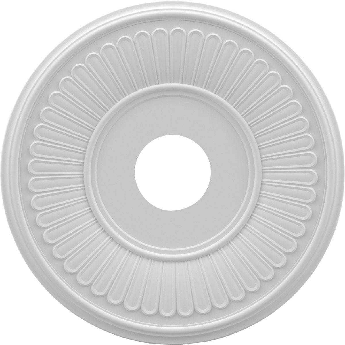Ekena Millwork Cmp16Be Berkshire Thermoformed Pvc Ceiling Medallion (Fits Canopies Up To 7''), 16''Od X 3 1/2''Id X 1''P