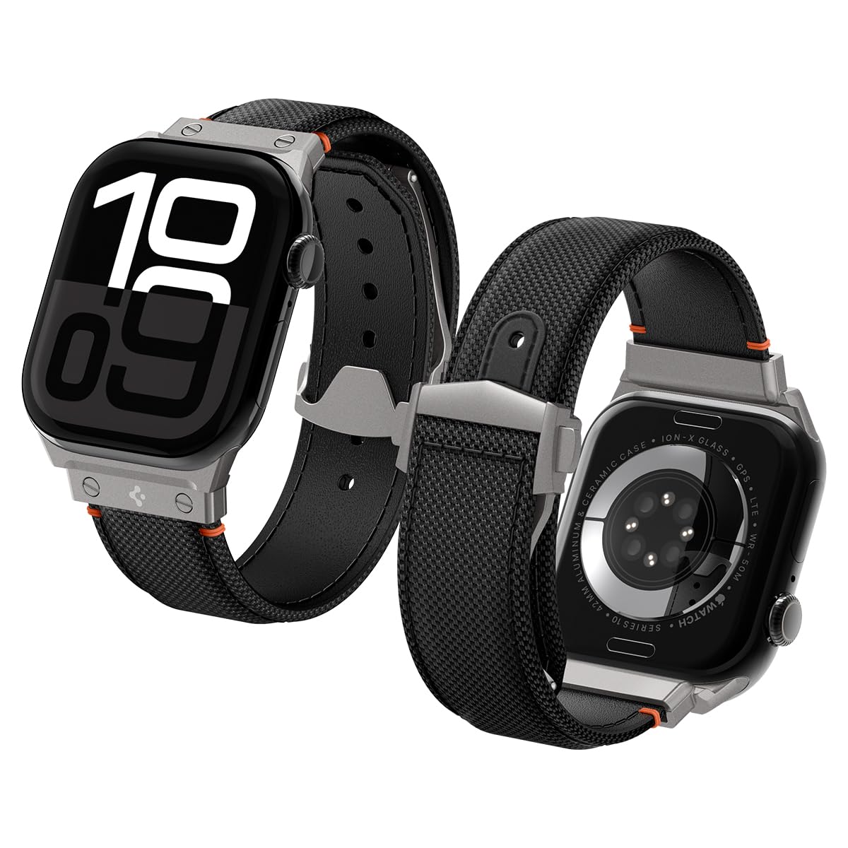 Spigen Classic Fit D-Buckle Strap Designed For Apple Watch Band Compatible With Ultra 2/1 49Mm, Series 10 46Mm, 9/8/7 45Mm, Se2/