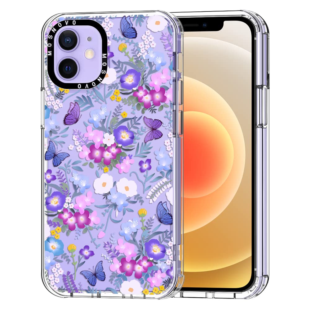 Mosnovo Compatible With Iphone 12 Case, [Buffertech 6.6 Ft Drop Impact] [Anti Peel Off Tech] Clear Tpu Bumper Phone Case Cover P