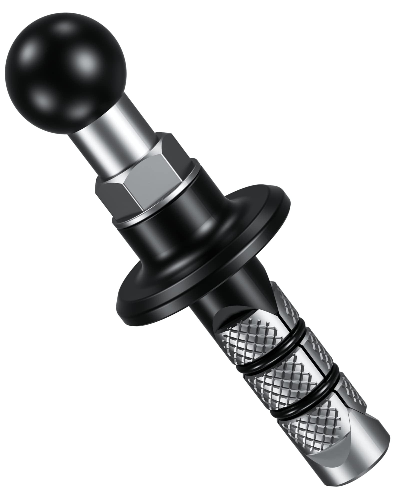 Brcovan Metal Motorcycle Fork Stem Mount Base With 17Mm Tpu Ball For Stems 12Mm To 25.4Mm In Diameter, Compatible With Garmin Gps Mounts And Motorcycle Bike Phone Mount Holder With 17Mm Ball Socket