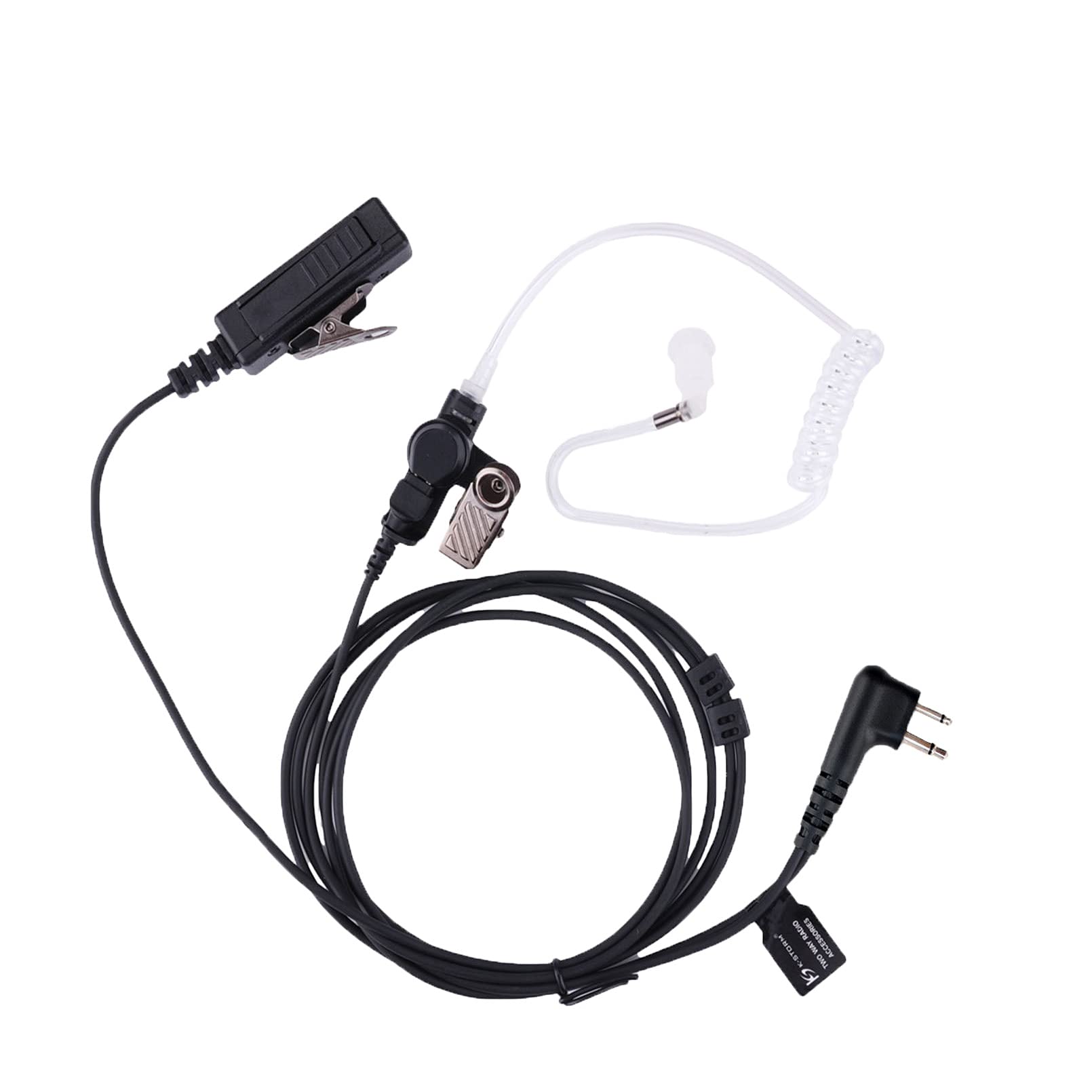 Ks K Storm Covert Acoustic Tube Walkie Talkie Earpiece Surveillance Headset With Mic Compatible With Cp200 Motorola Two Way Radi