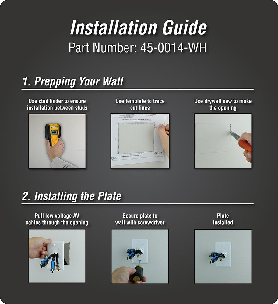 Data Comm 45 0014 La Cable Plate With Flexible Opening, 1 Gang, Lite Almond