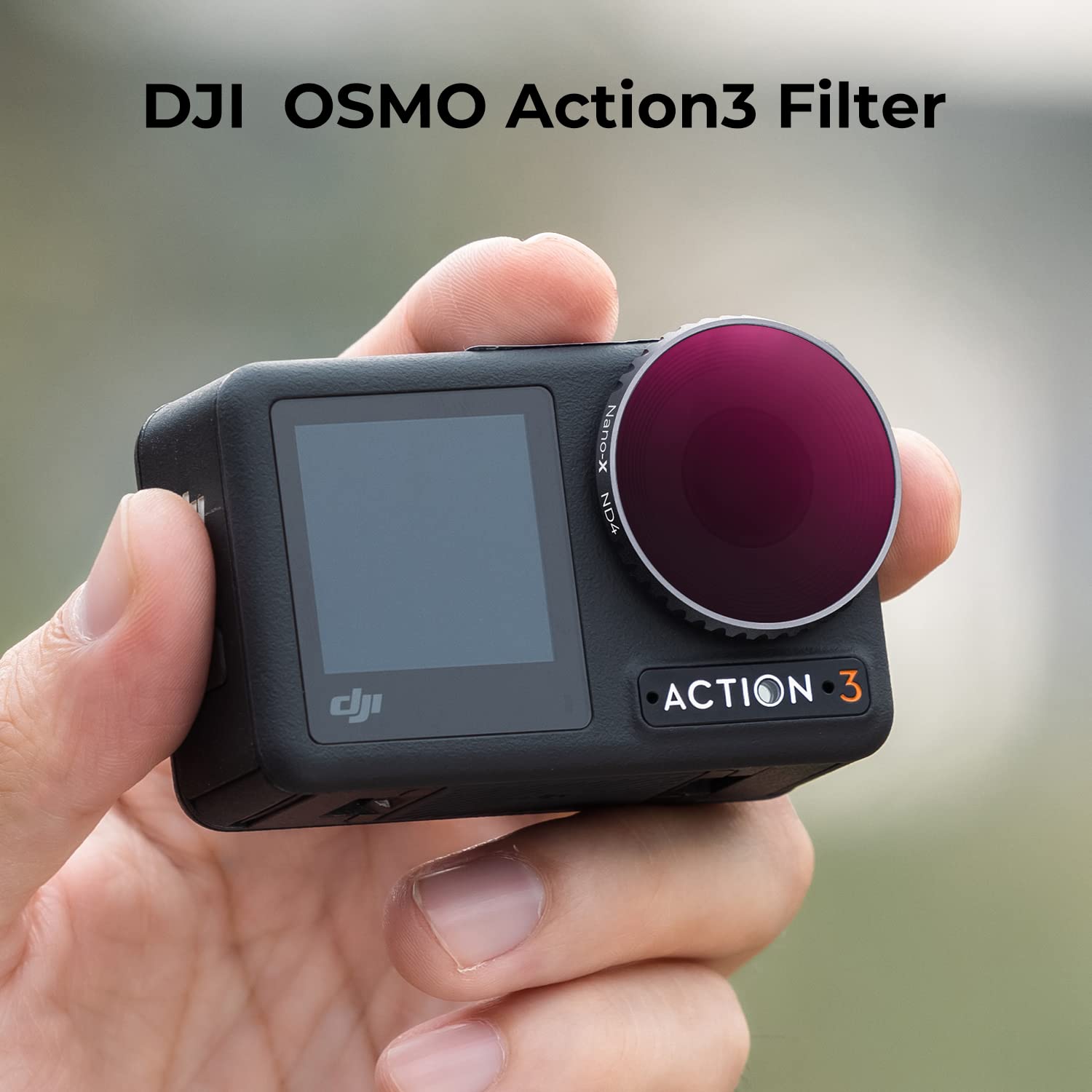 K&F Concept Osmo Action 3 Nd4(2 Stops) Lens Filter Neutral Density Filter Compatible With Dji Osmo Action 3 Waterproof, Scratch