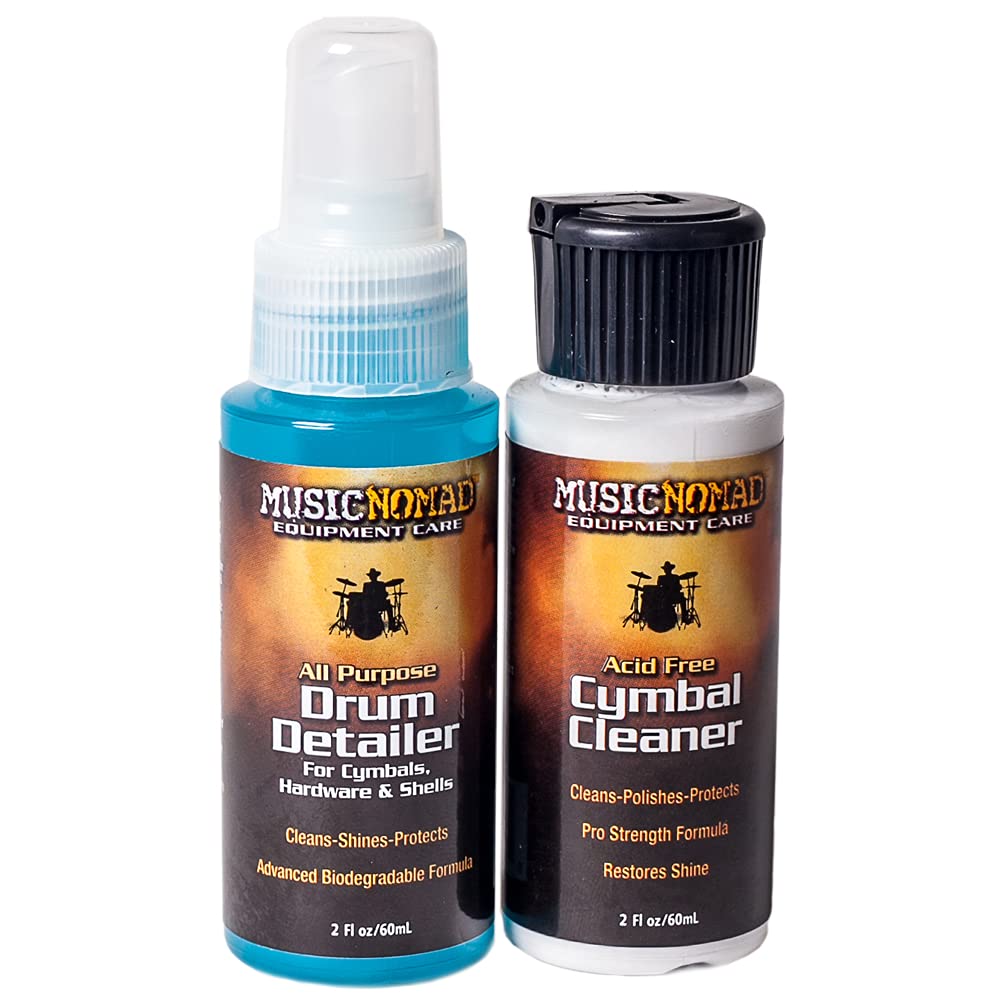 Musicnomad Mn117 Cymbal Cleaner & Drum Detailer Pack, 2 Oz