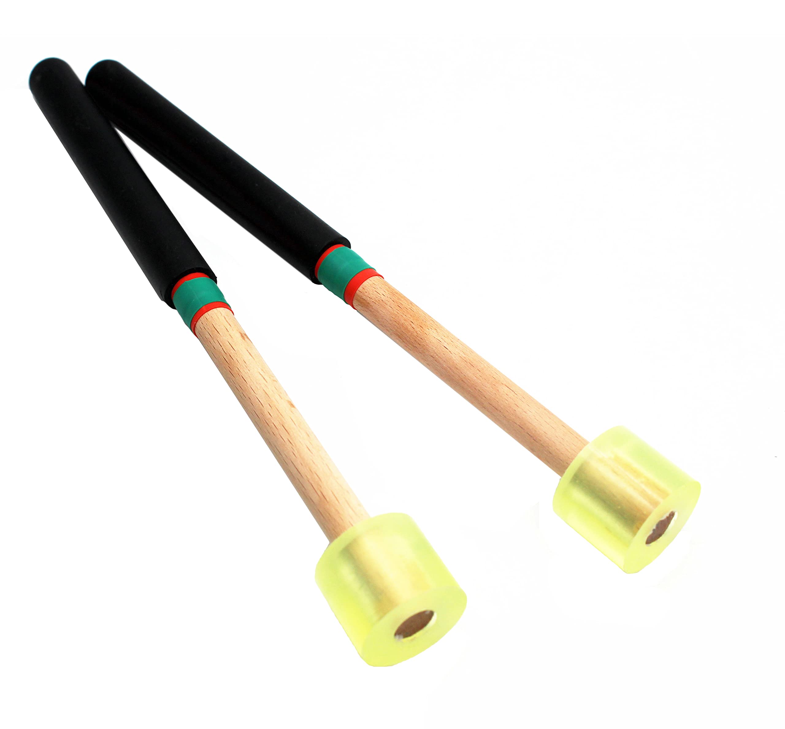 TUOREN 8.3 Rubber Head Percussion Mallets Sticks for Playing Tenor Steelpan, Steel Tongue Drum, W/Wooden Handle