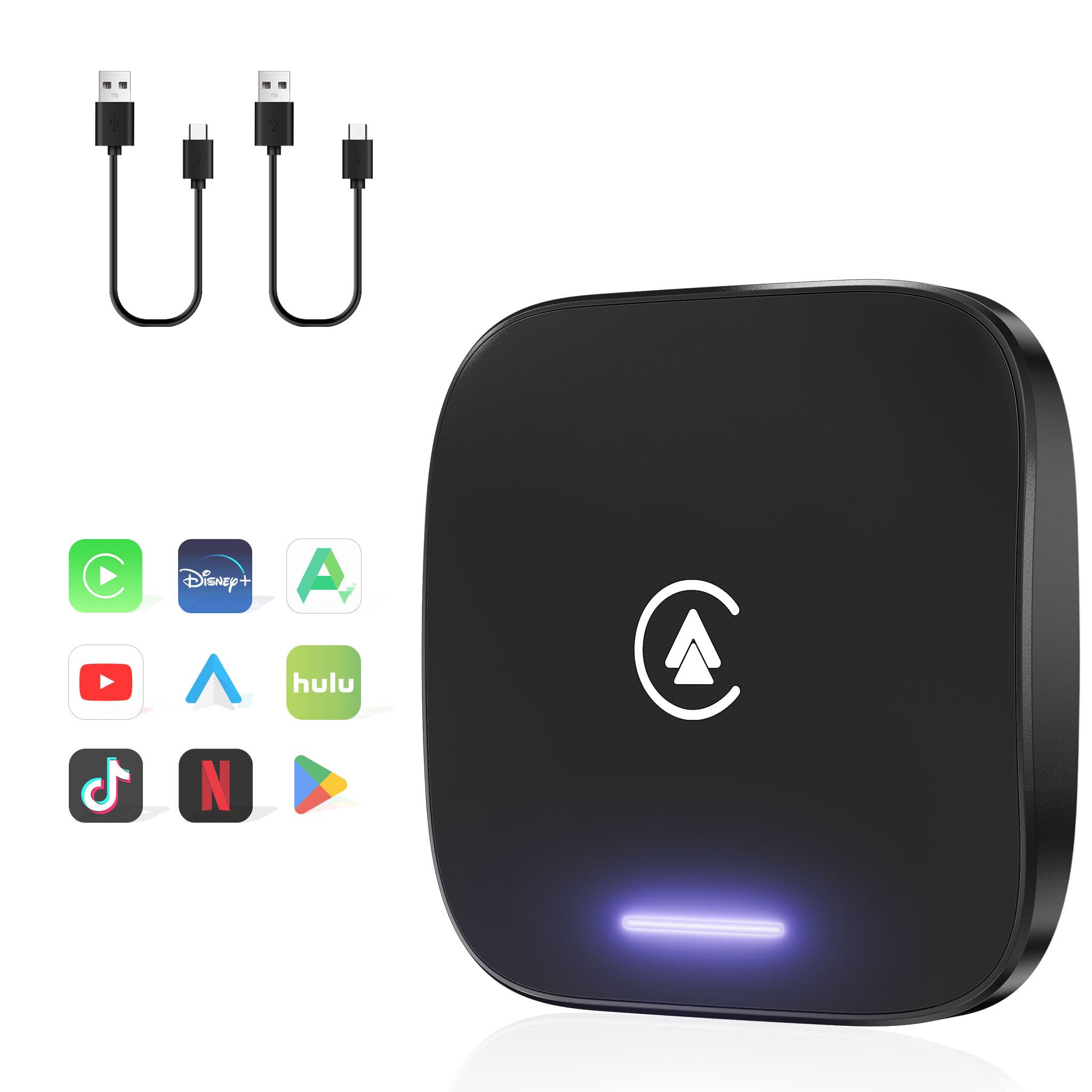 Wireless Carplay Adapter, Carplay Box Build In Google Play, Youtube, Netflix, Live Sports And More! Android Auto Apple Carplay V
