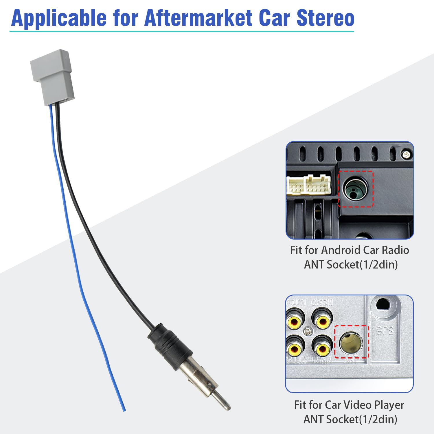 Jayubien Car Radio Antenna Adapter Cable Replacement For Nissan X-Trail Altima Rogue Xterra Frontier Leaf Pathfinder Infinit Ste