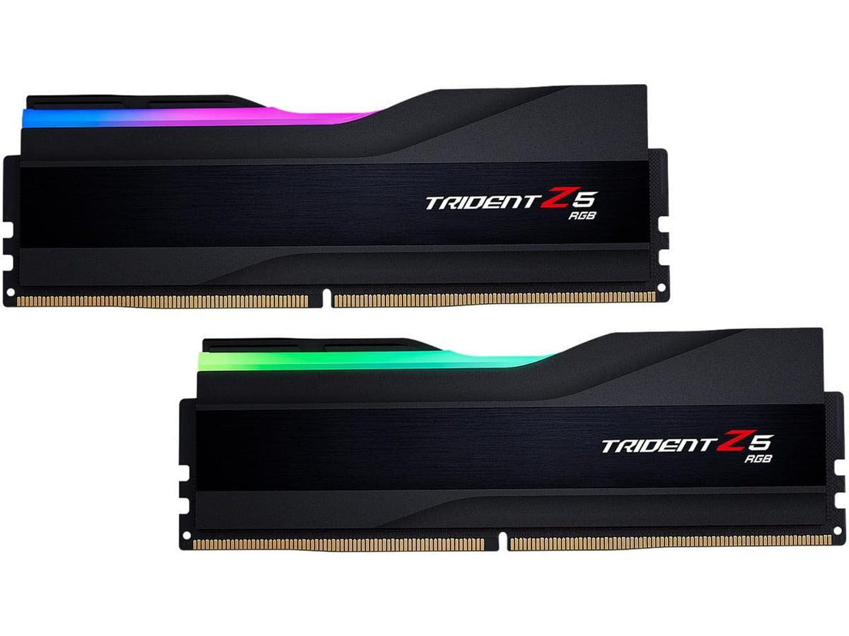 G.SKILL Trident Z5 RGB Series (Intel XMP 3.0) DDR5 RAM 64GB (2x32GB) 6000MT/s CL36-36-36-96 1.35V Desktop Computer Memory UDIMM - Matte Black (F5-6000J3636F32GX2-TZ5RK)