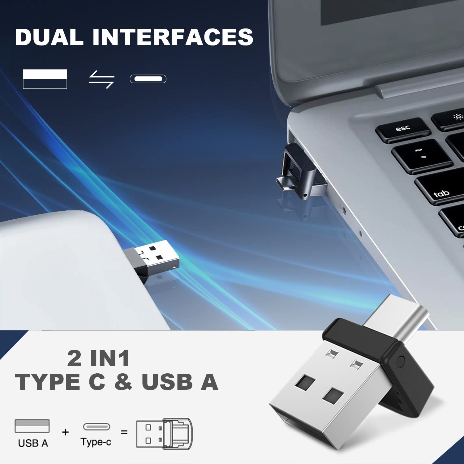 Rechargeable Presentation Clicker For Laptop Powerpoint, Usb A Usb C Presentation Pointer, Wireless Presenter Remote Power Point