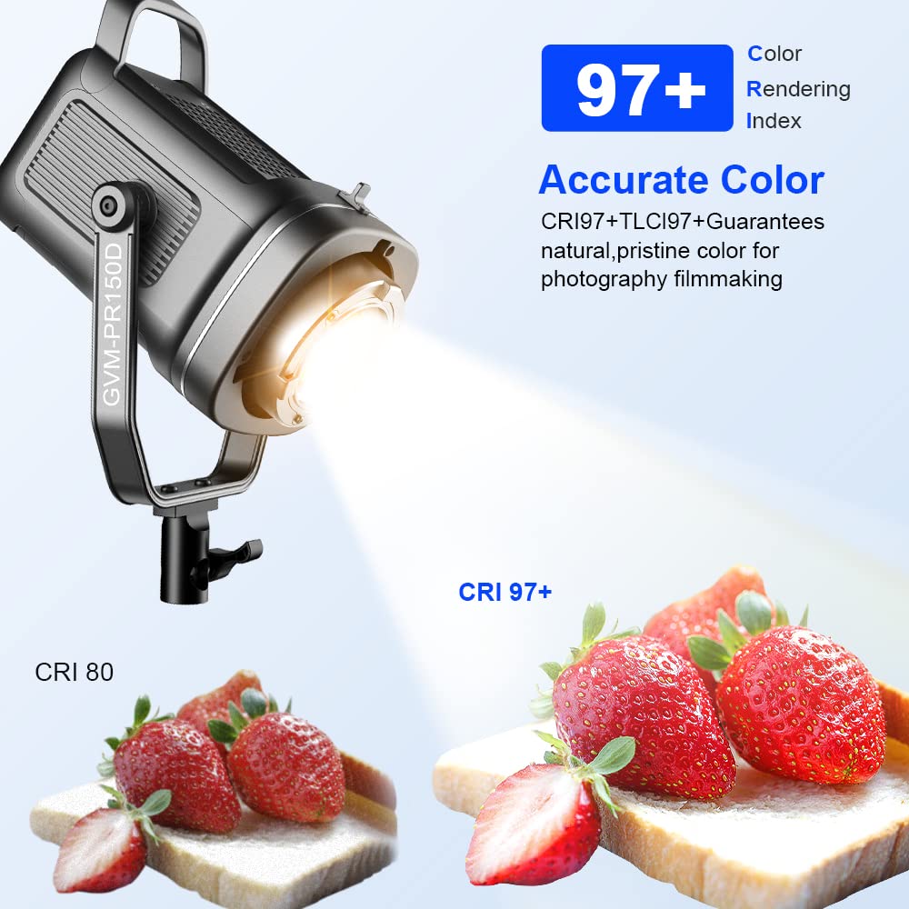 Gvm 150W Led Video Light 2700K~7500K Video Light Photography Studio Light Kit With Lantern Softbox & Stand, Cri97+Tlci97 With 8