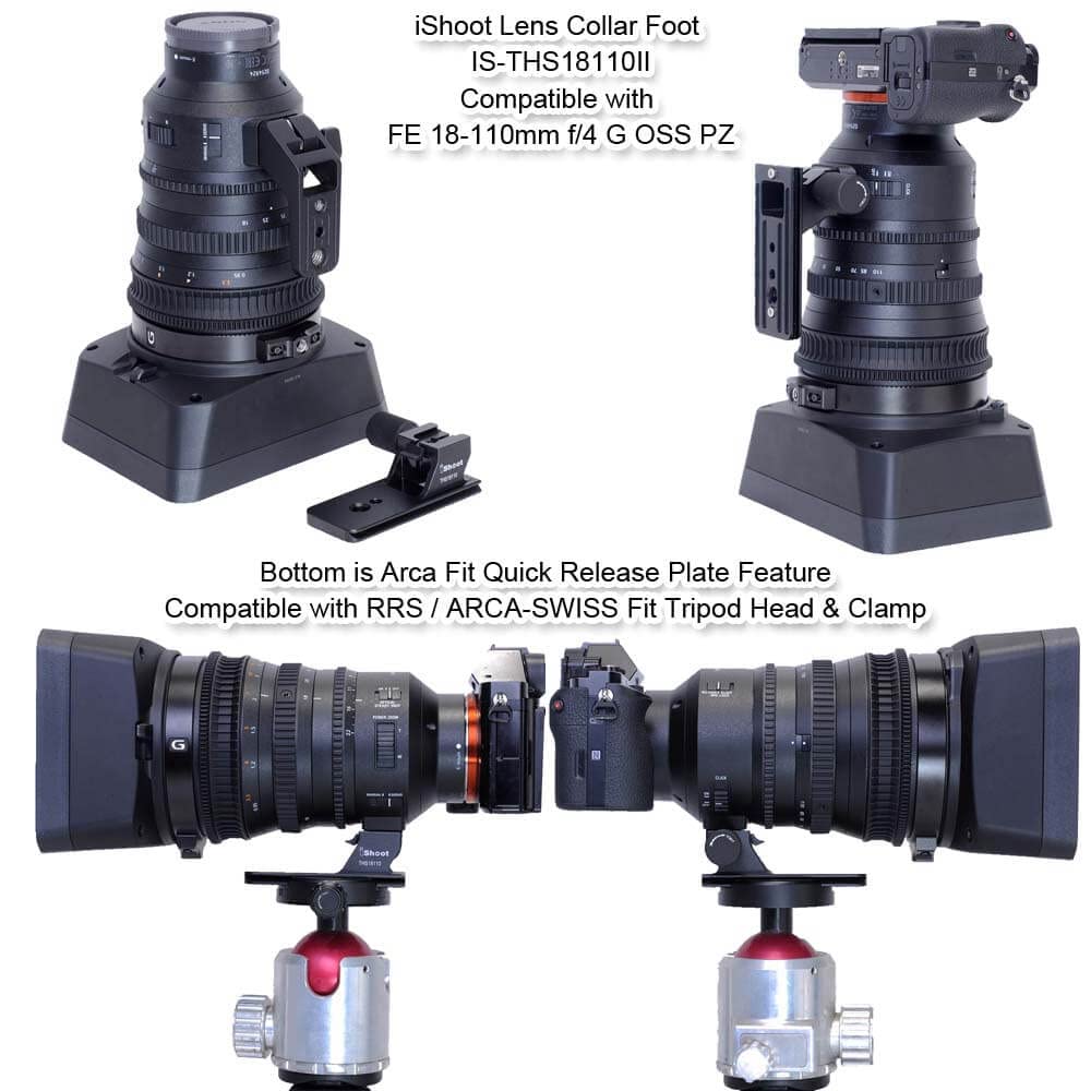 Ishoot Lens Collar Foot Tripod Mount Ring Base Compatible With Sony Fe 100 400Mm F/4.5 5.6 Gm Oss, 70 200Mm F/2.8 Gm Oss & Ii, E