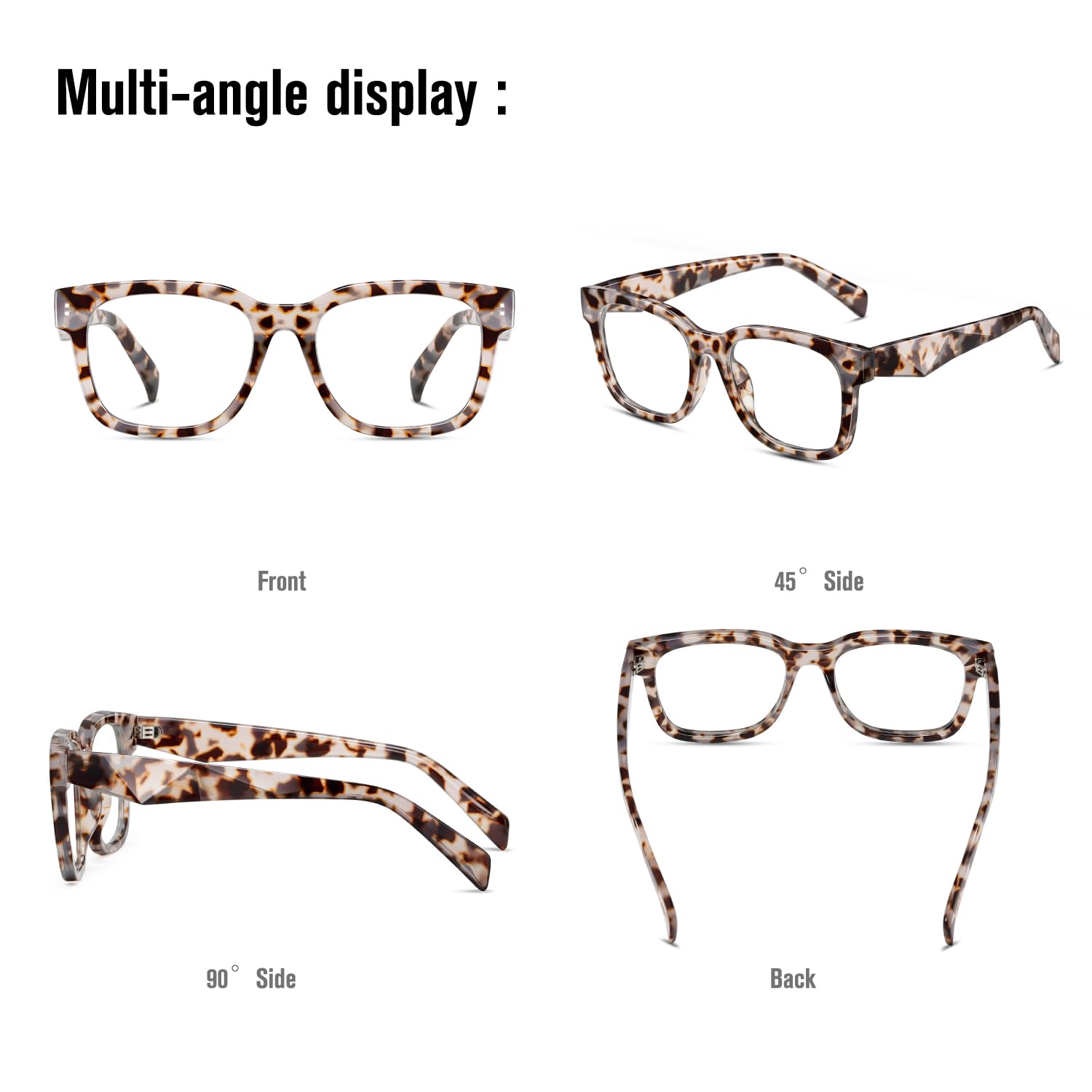 Kimorn Blue Light Blocking Glasses,Anti Eyestrain & Uv Protection,Square Frame Glasses For Women And Men (Grey Demi)