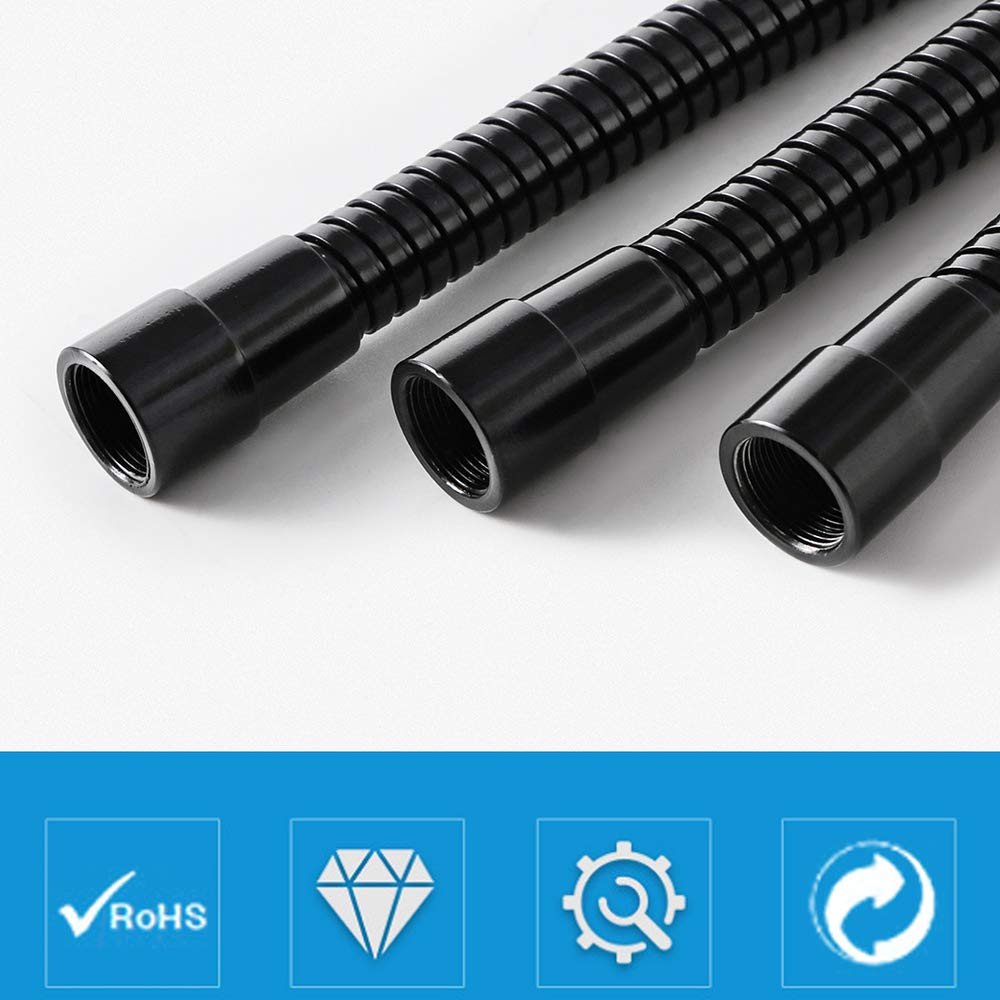 Honsety 19'' Microphone Gooseneck, Multifunction Diy Universal Metal Hose, Black