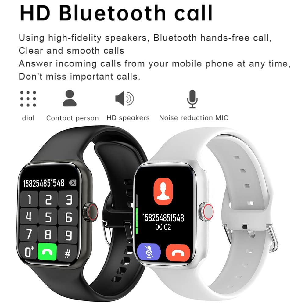 Smart Watch For Men Women Kids Compatible Android Ios Iphone, 2.09 Touch Screen Fitness Tracker Smartwatch With Call/Sms/Sleep M