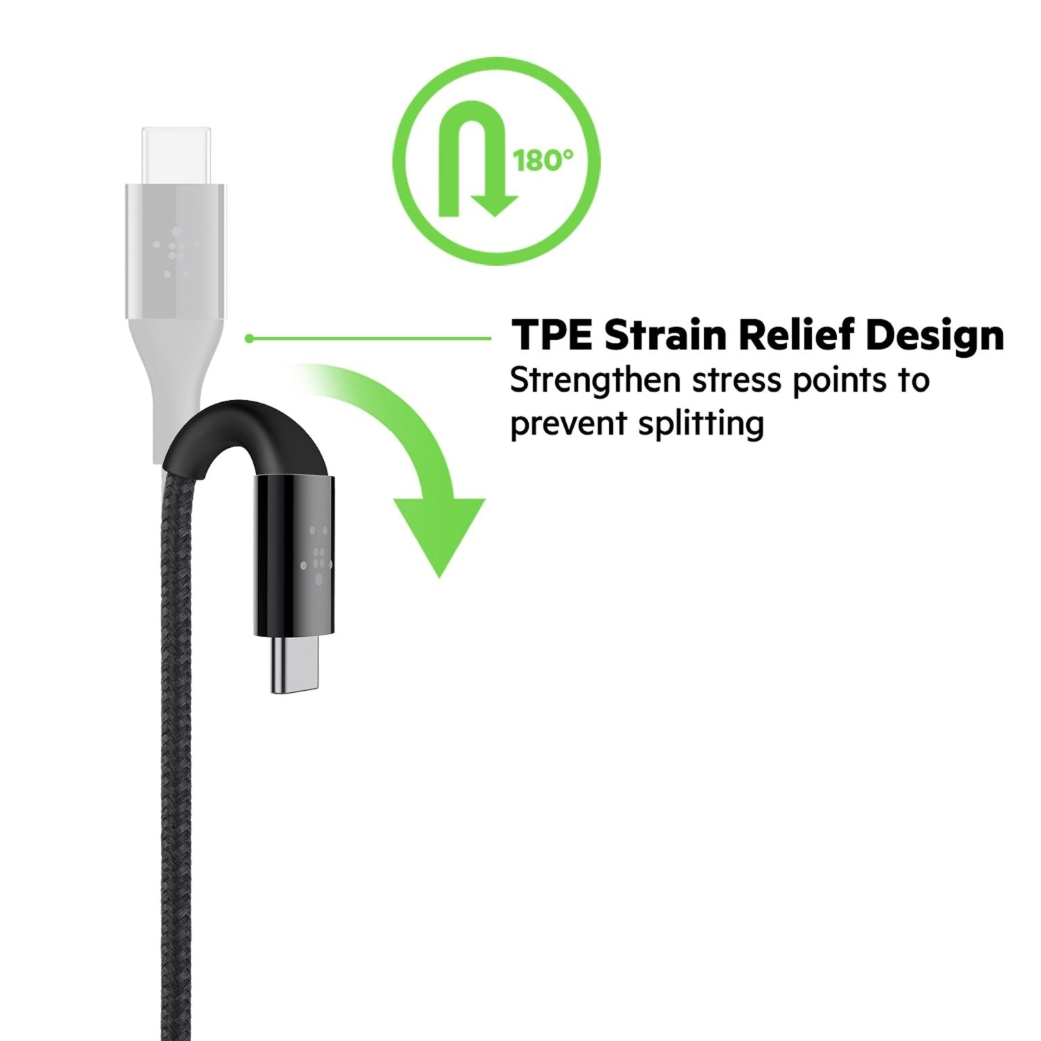 Belkin MIXIT DuraTek Kevlar USB C (USB Type C) to USB C Cable, 4 Feet (Black)