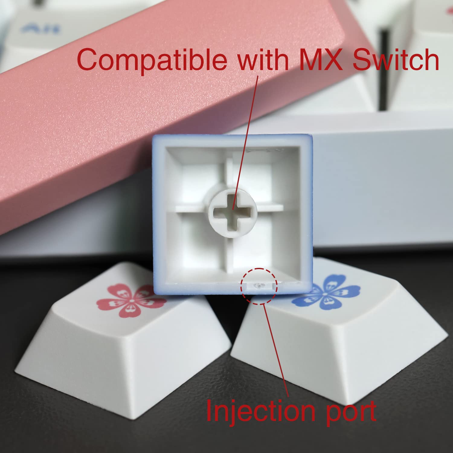 Pbt Keycaps Cherry Profile White Keycaps For Mechanical Keyboards Gateron Cherry Mx Swithes 60/65/75 Percent Gaming Keyboard 153