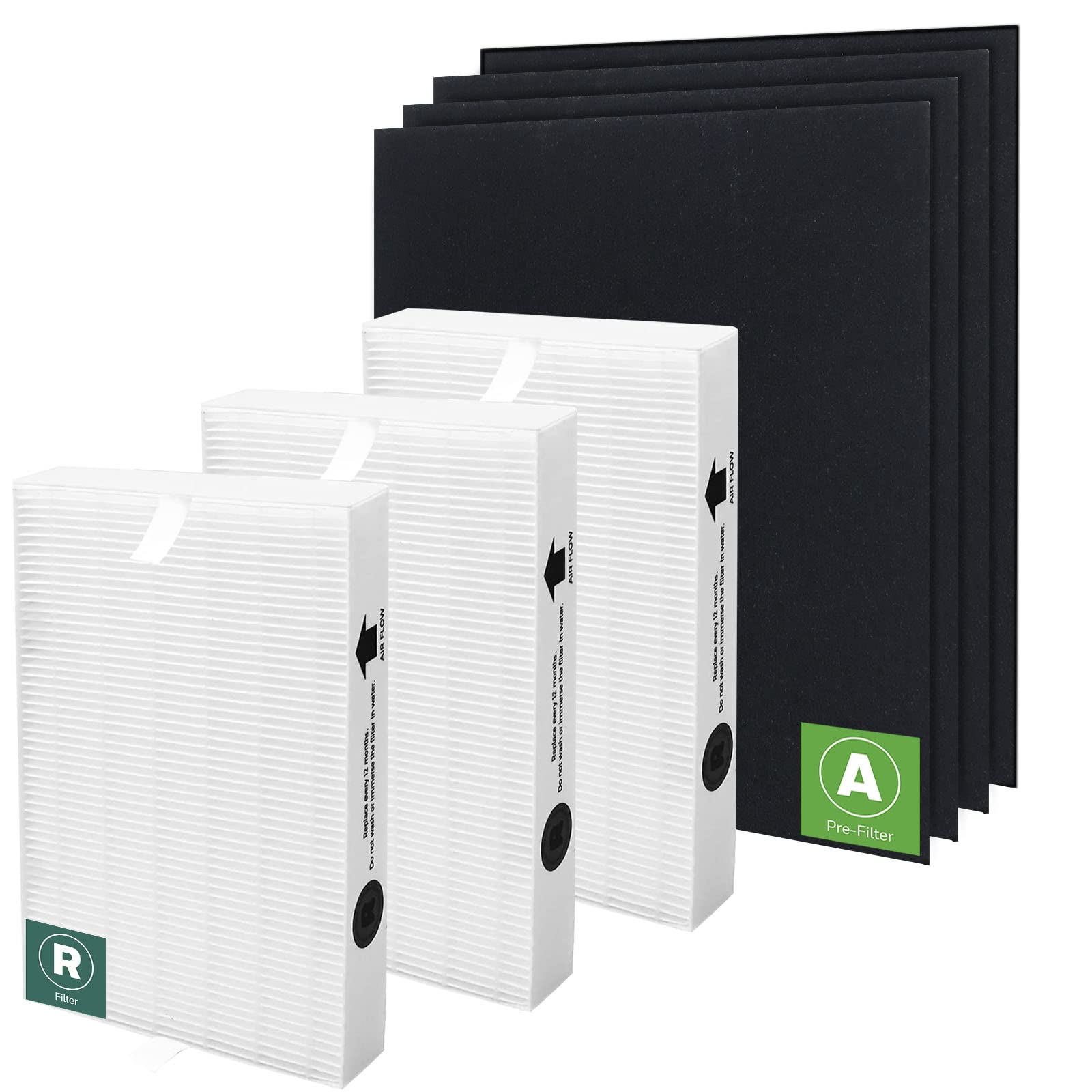 Hpa300 Hepa Filter Replacement For Honeywell Air Purifier Filter 3 Hrf R3 Ture R Hepa Filter Replacement 4 Pack Carbon Pre Purif