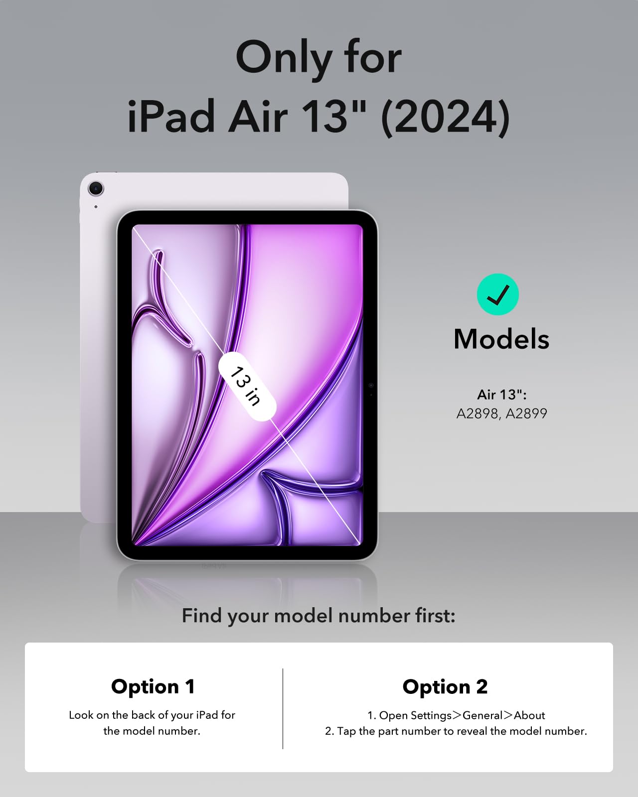 Esr Ascend For Ipad Air 13 Inch 2024, Keyboard Case With Trackpad, Magnetic Detachable Keyboard With Backlit Keys, Fully Adjusta