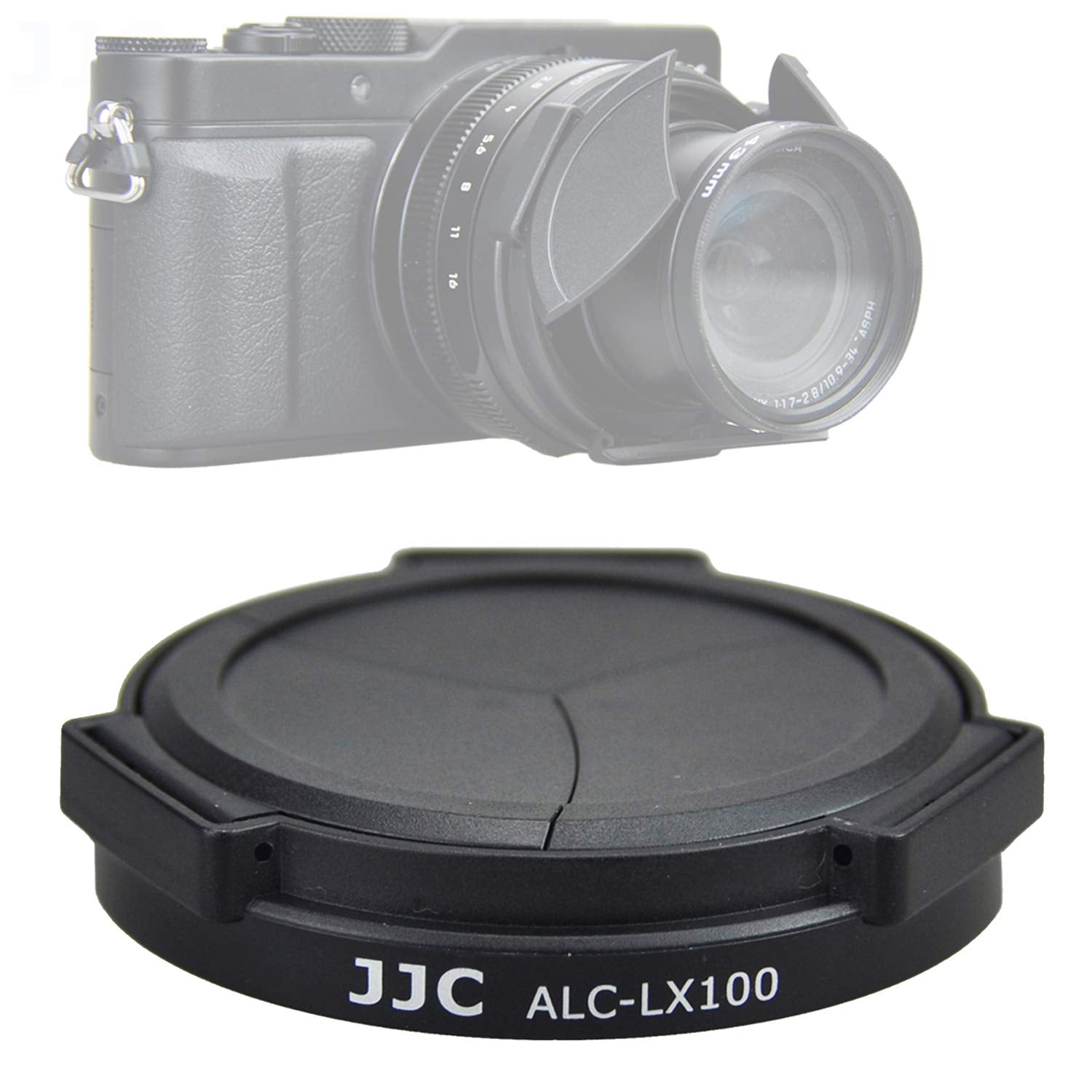 Jjc Black Aclx100 Auto Self Retaining Protective Lens Cap, Compatible With Panasonic Lumix Lx100 / Lx100 Ii/ Leica D Lux Typ 109