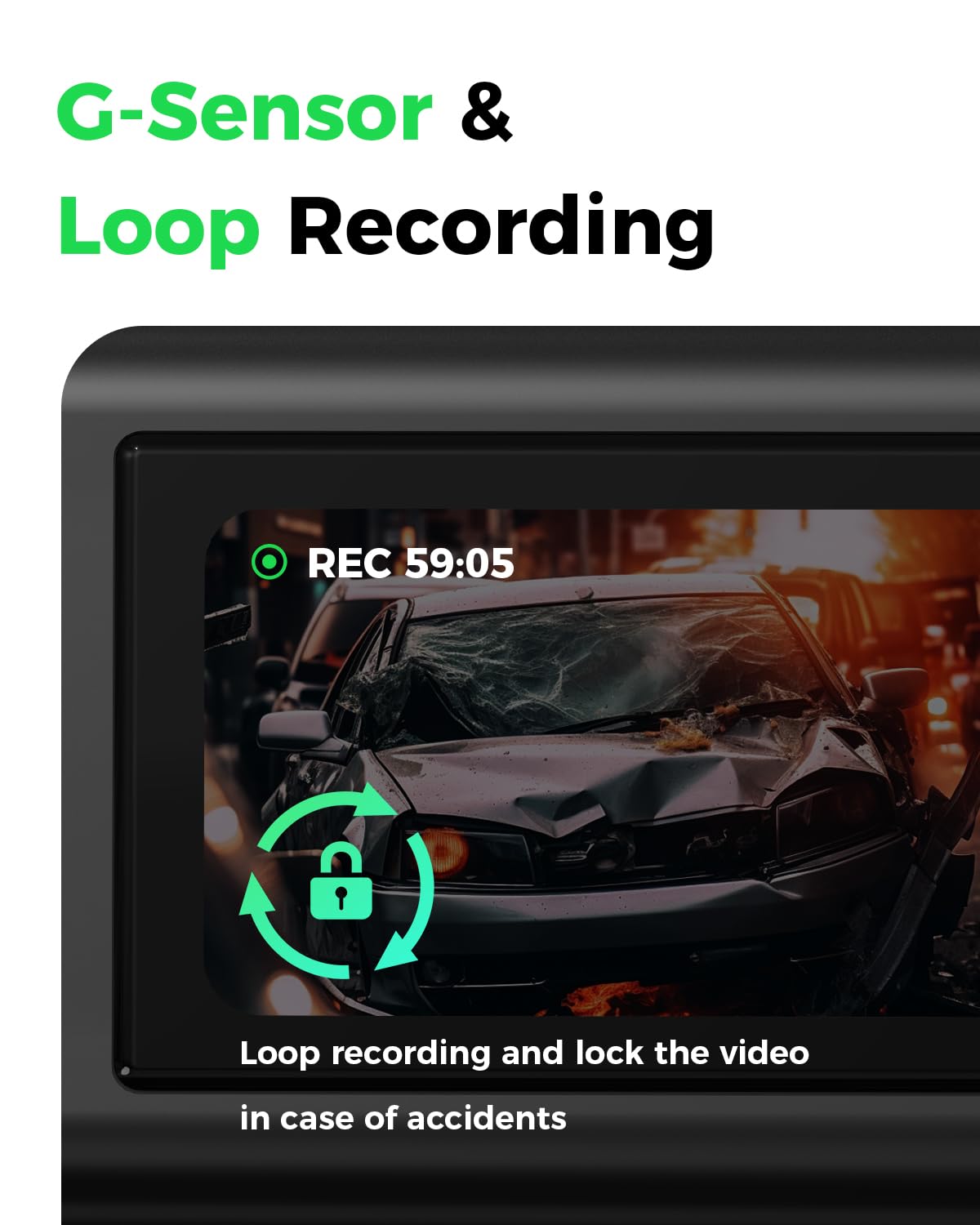 Dash Cam 2K 1440P Wifi Car Camera With 1.47 Inch Ips Screen,2K Front Dash Camera For Cars, Mini Dashcams For Cars With Night Vis