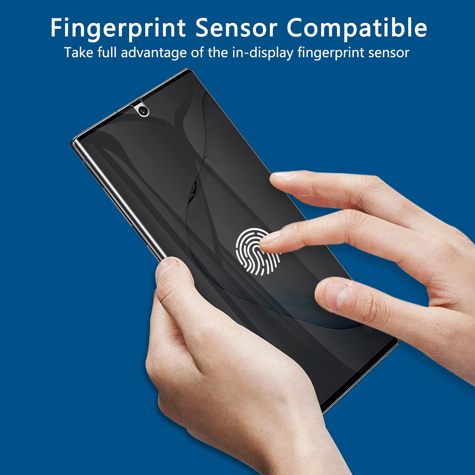 [2 Pack] Lywhl For Samsung Note 10 Privacy Screen Protector, Anti Spy Flexible Film Full Adhesive Screen Protector For Galaxy No