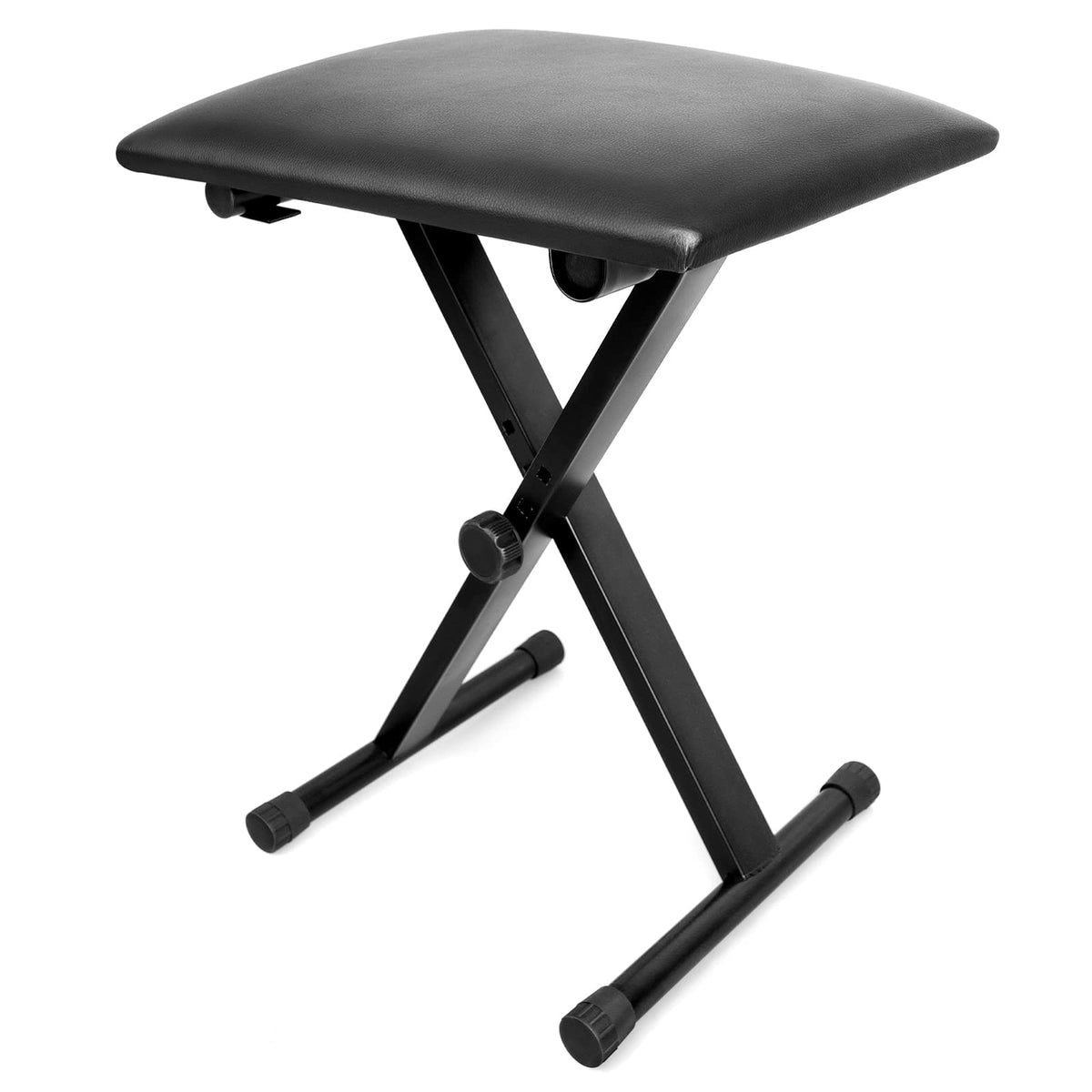 Muznote Piano Bench, Adjustable Keyboard Bench Padded Keyboard Chair Seat X-Style Collapsible, Flame Retardant Cotton, Non-Slip 