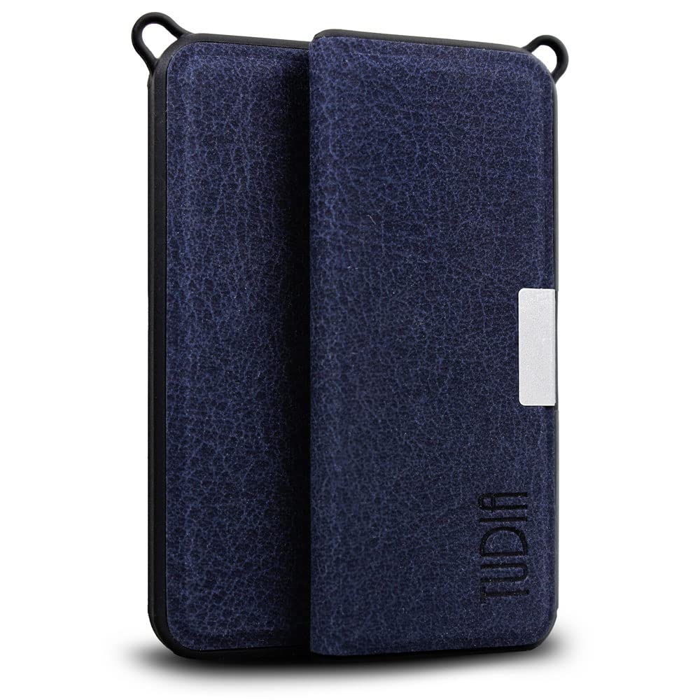 TUDIA Travel Case Compatible for KardiaMobile EKG Monitor, Premium Leather Magnetic Closure with Key Holder Protective Carrying 