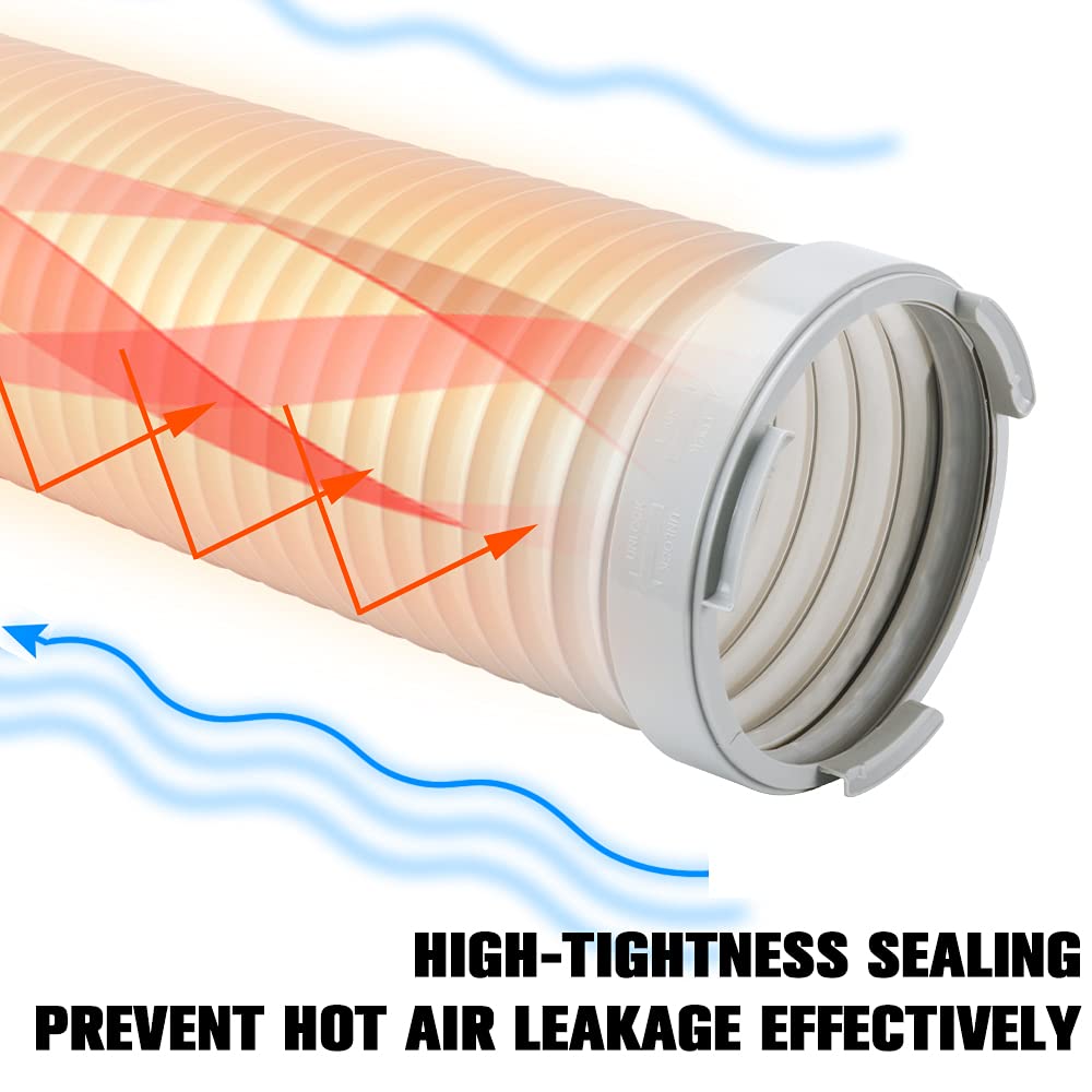 Kerykwan Air Conditioner Exhaust Hose Coupler 5.9 Inch Ac Unit Tube Connector Round Mobile Air Conditioning Accessories Compatib