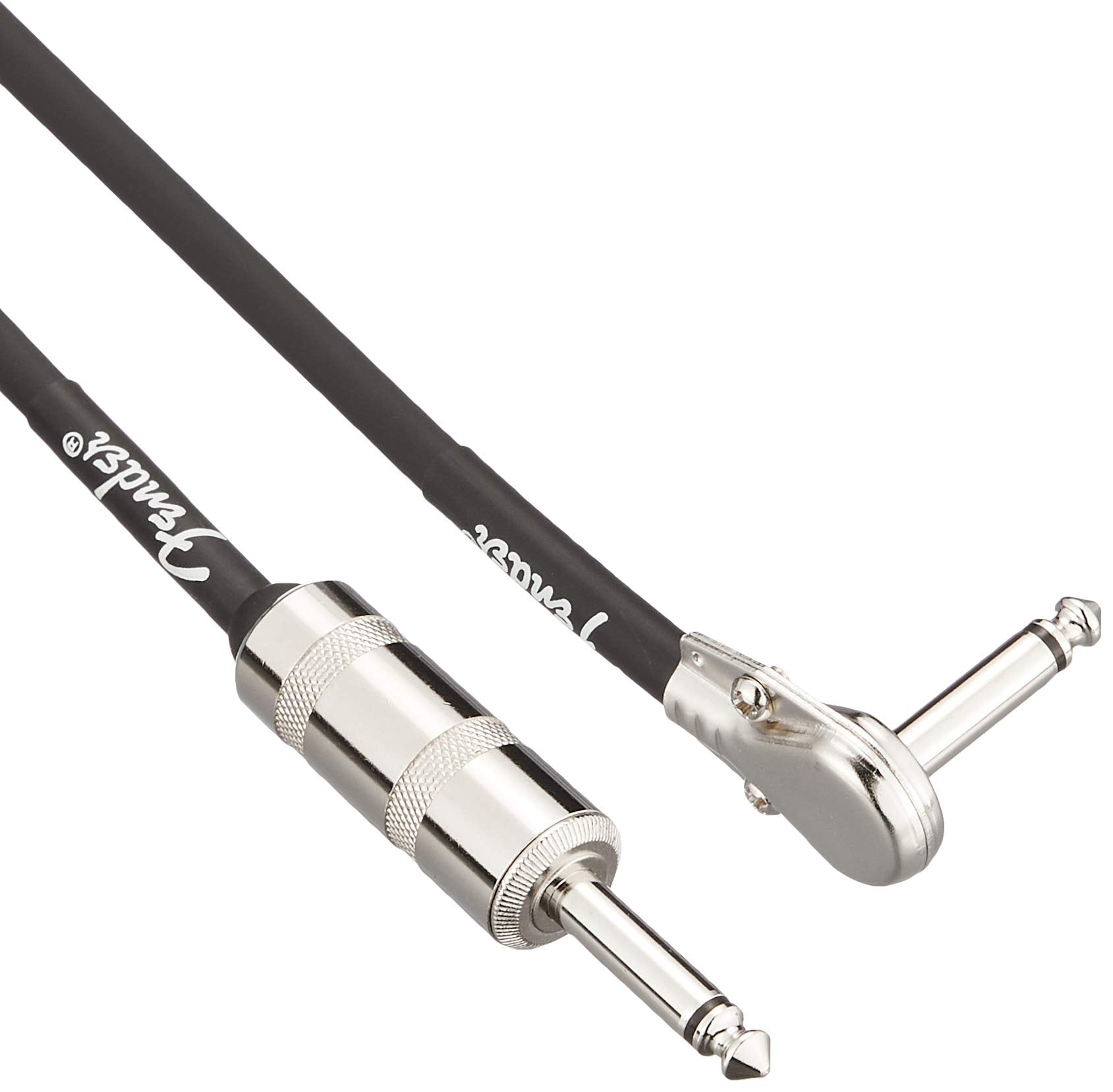 Fender Hendrix Voodoo Child Coiled Instrument Cable, Straight/Angle, Black, 30Ft
