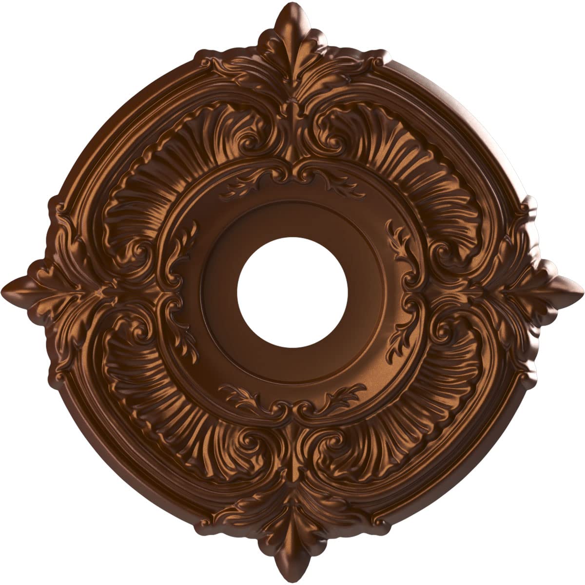 Ekena Millwork Cmp16Atcdc Attica Thermoformed Pvc Ceiling Medallion (Fits Canopies Up To 5 5/8''), 16''Od X 3 1/2''Id X 1''P, Me
