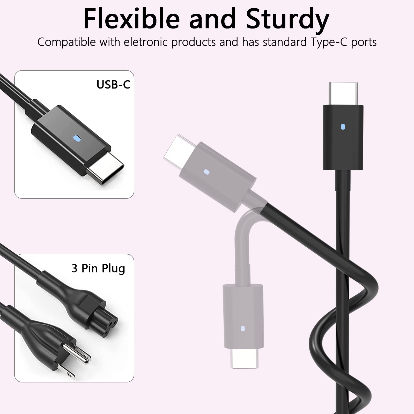 130W Usb C Laptop Charger For Dell Xps 15 9520 9510 9500 Xps 17 9720 9710 9700 Precision 5570 3571 5680 3590 5480 3551 3490 5530