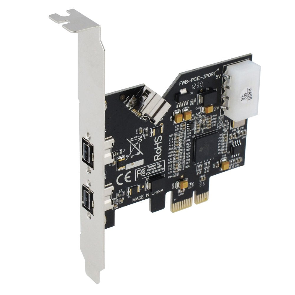 Sedna - Pci-Express Ieee 1394B Firewire 3 Port Controller Card (2 External + 1 Internal)