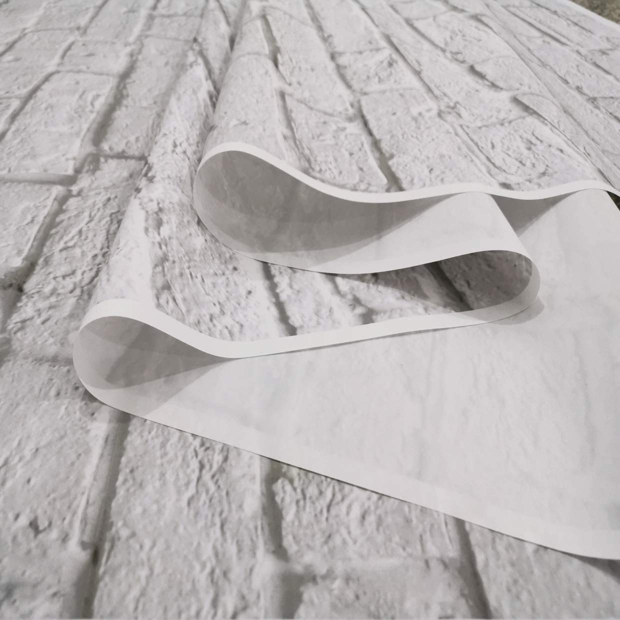 Sjoloon White Brick Wall Backdrop White Brick Photo Backdrop Thin Vinyl Photography Backdrop Background Studio Prop 10931 (10X10Ft)