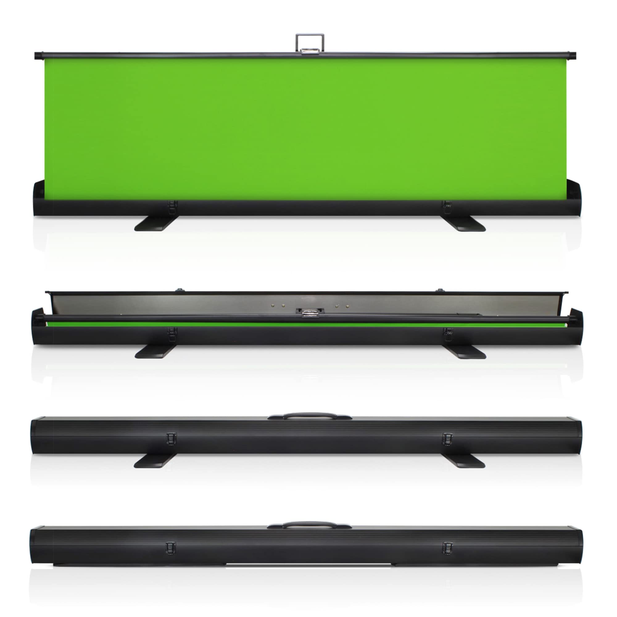 62 Inches Wide Large Collapsible Chromakey Panel Green Screen For Photo Backdrop And Streaming   Portable Pull Up, Solid Aluminu