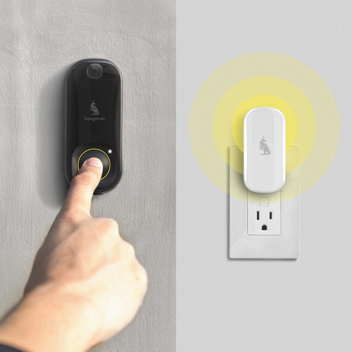 Kangaroo Smart Photo Doorbell + Indoor Chime | Photograph Motion At The Door | Photo Push Notifications | Photo Capture Of Guest