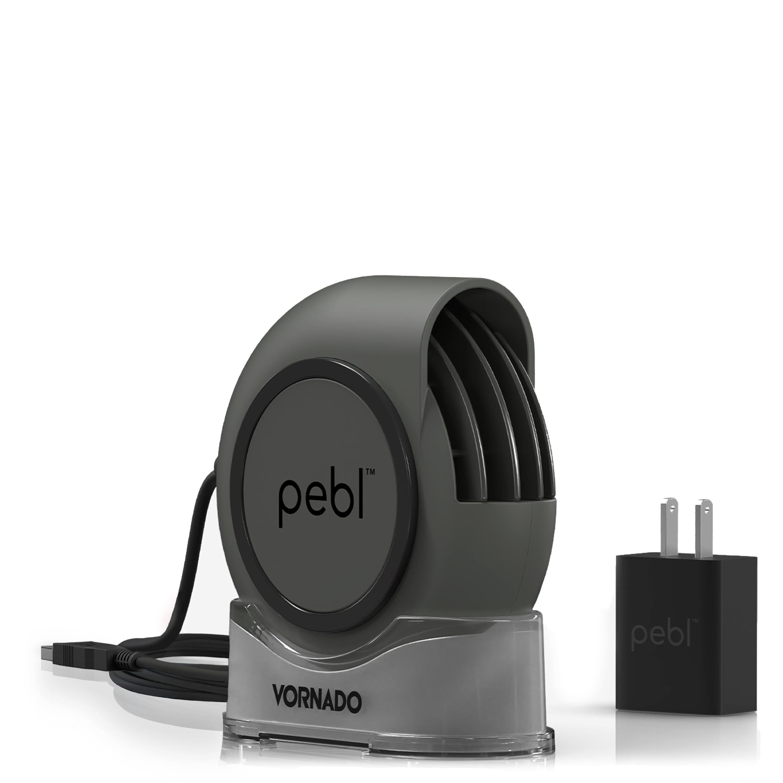 Vornado PEBL Portable USB Desk Fan with Magnetic Base, 2 Speed Settings, Adjustable Airflow, Personal Cooling Device, Mini Trave
